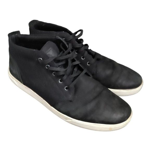 Timberland chukka boots sneakers Men\'s Size 12 Black canvas leather Groveton